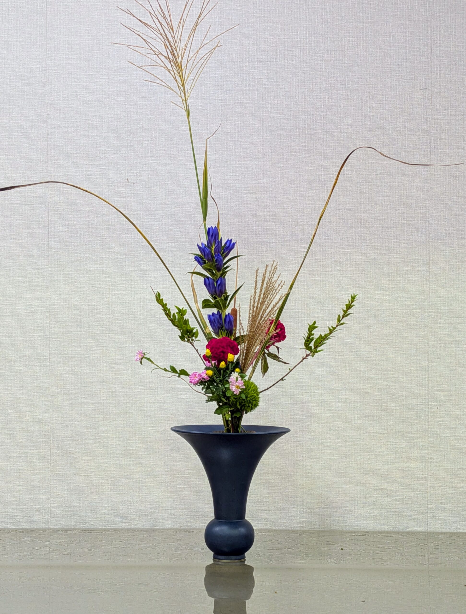 生け花で秋を感じて😀